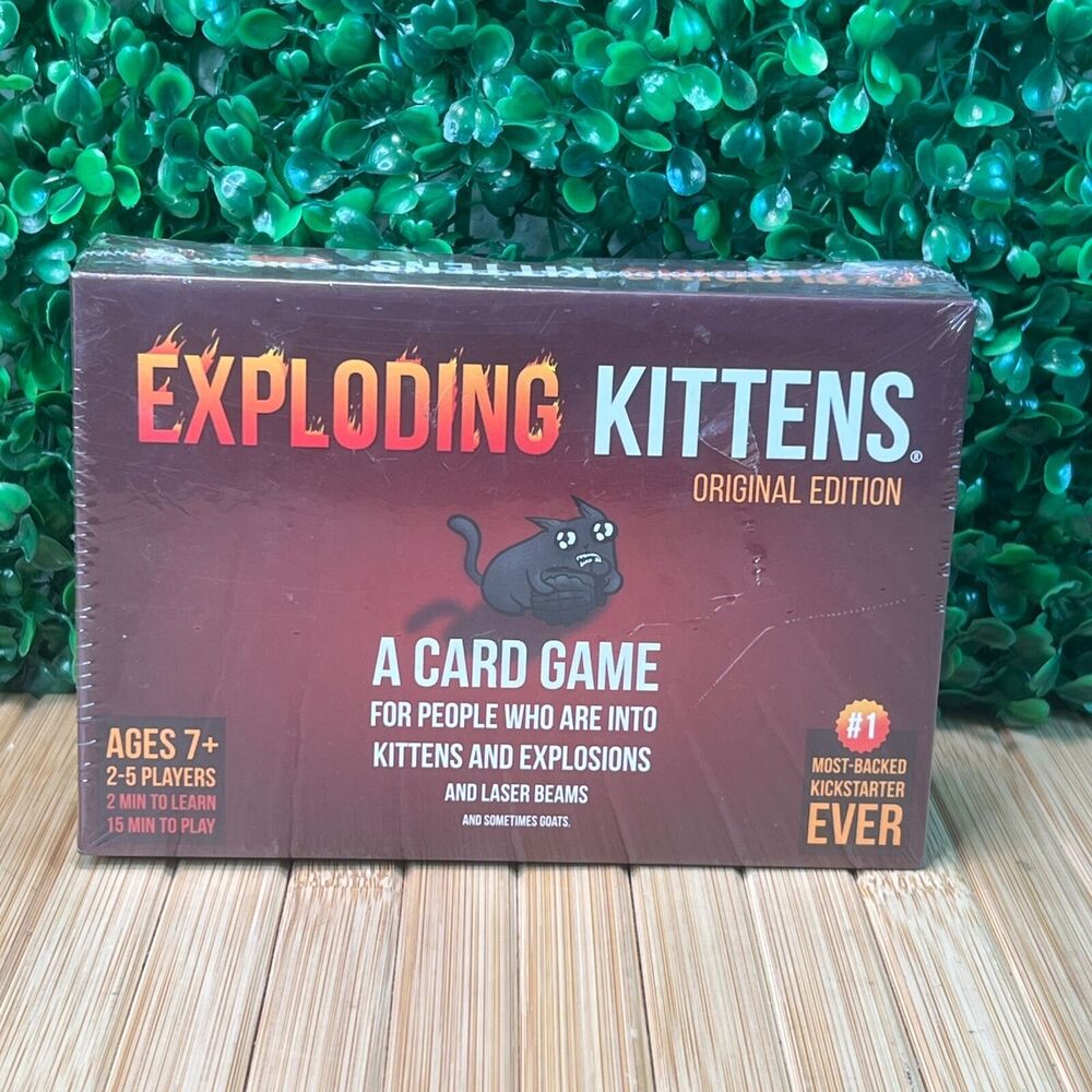 NIB Exploding Kittens Card Game Kitty-Powered Card Game The hit party game for f
